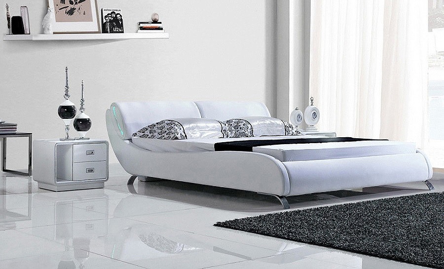 Modern beds sales with lights